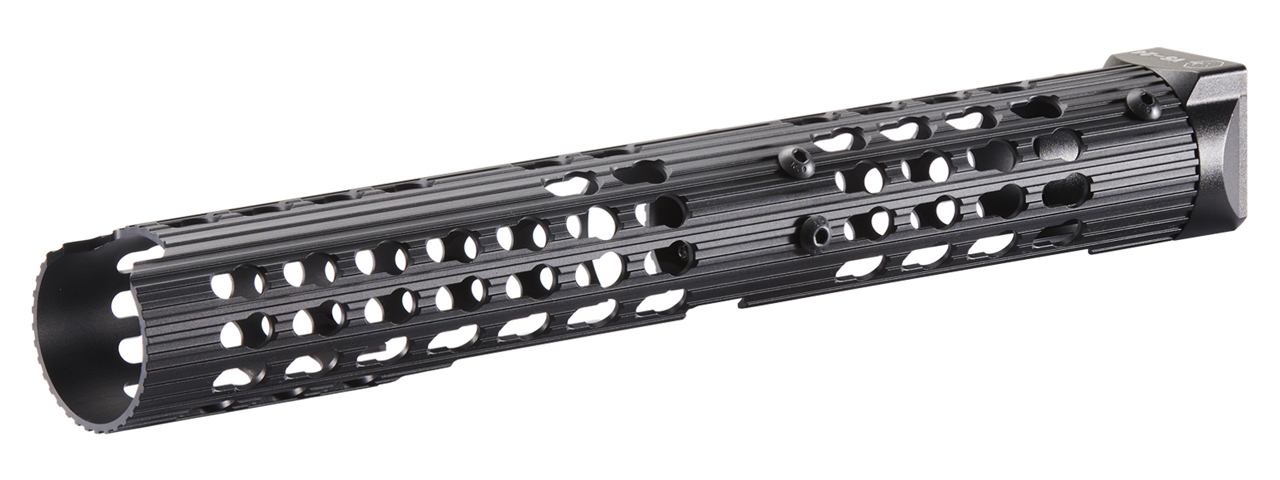 Atlas Custom Works VS-24 AK KeyMod Long Tubular Aluminum Handguard for CYMA (Color: Black) - Click Image to Close