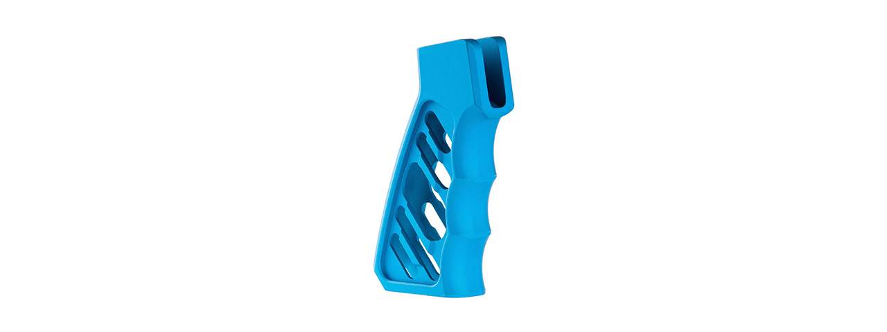 Atlas Custom Works CNC LWP Grip for M4 Airsoft Gas Blowback Rifle (Color: Blue) - Click Image to Close