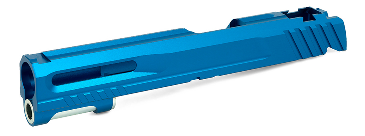 Airsoft Masterpiece Edge Custom Norris Aluminum Standard Slide for Airsoft Hi-Capa & 1911 (Color: Blue) - Click Image to Close