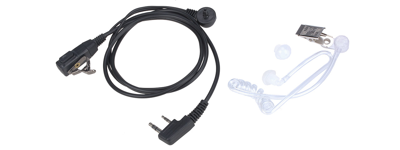 BaoFeng Surveillance Earpiece and Microphone Kit (Color: Black) - Click Image to Close