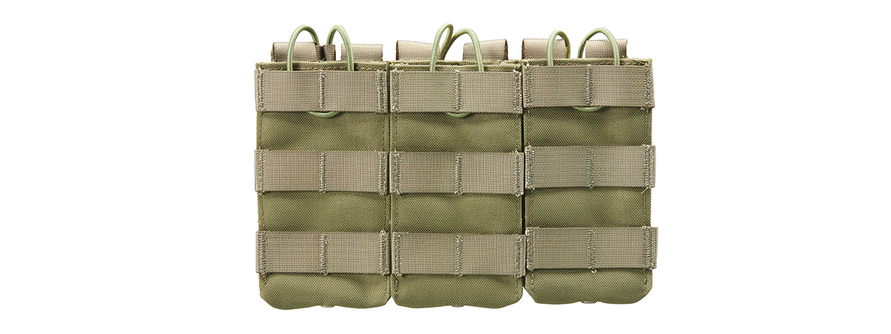 Code 11 M4 Open Top Triple Magazine Pouch (Color: OD Green) - Click Image to Close