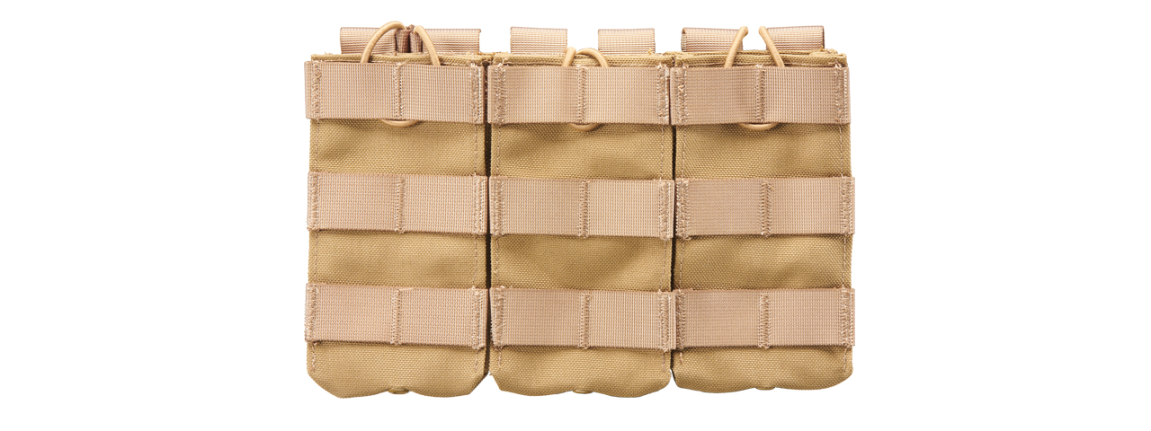 Code 11 M4 Open Top Triple Magazine Pouch (Color: Tan) - Click Image to Close