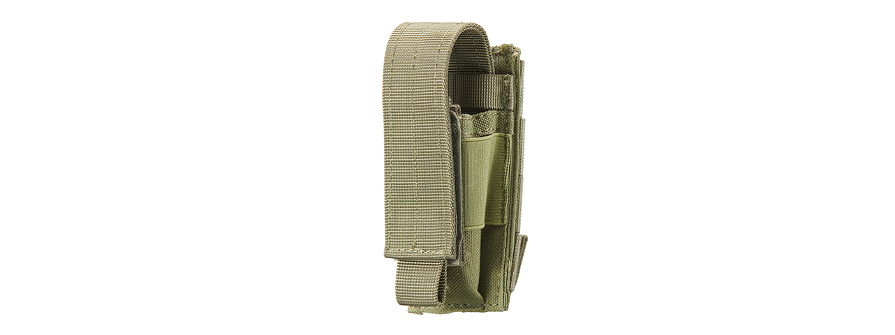 Code 11 Single Pistol Magazine Pouch (Color: OD Green) - Click Image to Close