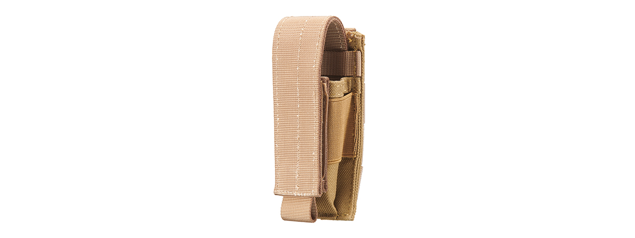 Code 11 Single Pistol Magazine Pouch (Color: Tan) - Click Image to Close