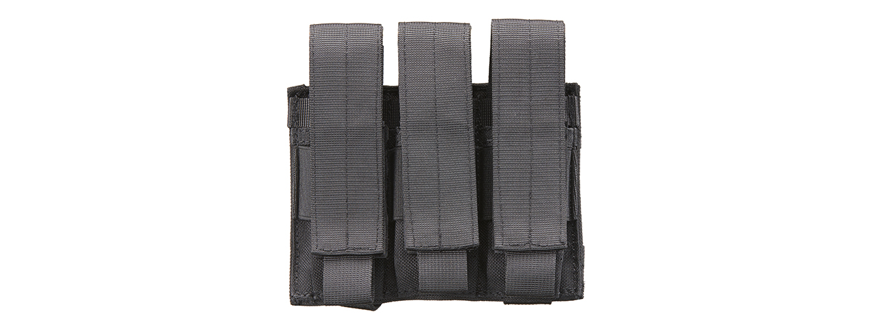 Code 11 Molle Triple Pistol Magazine Pouch (Color: Black) - Click Image to Close