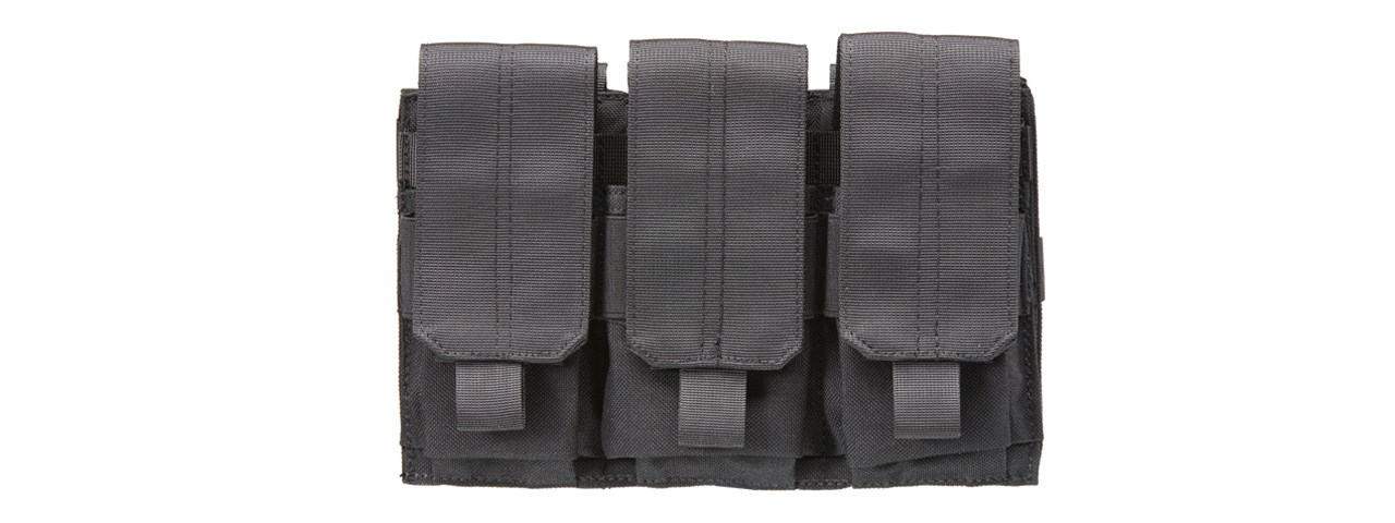 Code 11 Molle Ready Triple M4 Magazine Pouch (Color: Black) - Click Image to Close