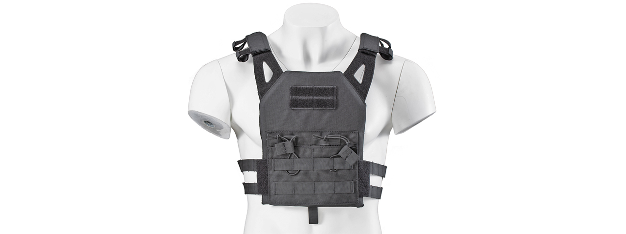 Lancer Tactical Kid's Tactical Vest w/ EVA Plates (Color: Black) - Click Image to Close