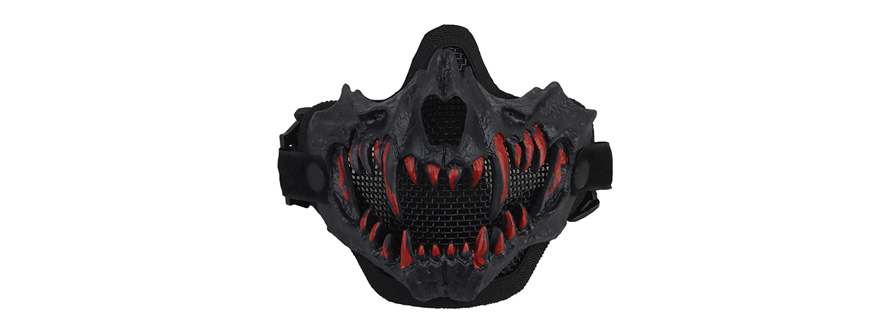 Fangs Mesh Lower Face Mask (Color: Black) - Click Image to Close