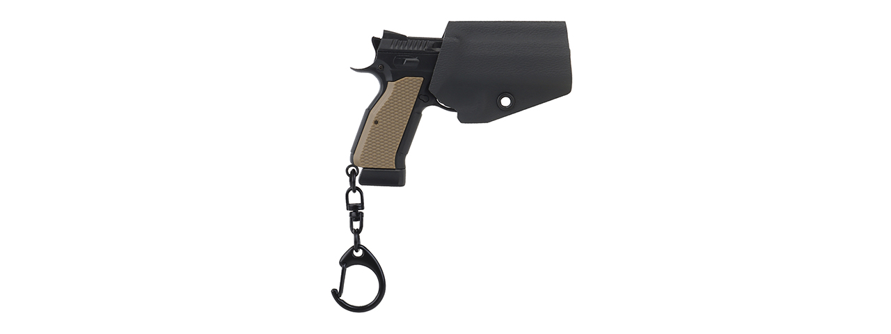 Tactical Detachable Mini Pistol Keychain with Holster (Color: Black) - Click Image to Close