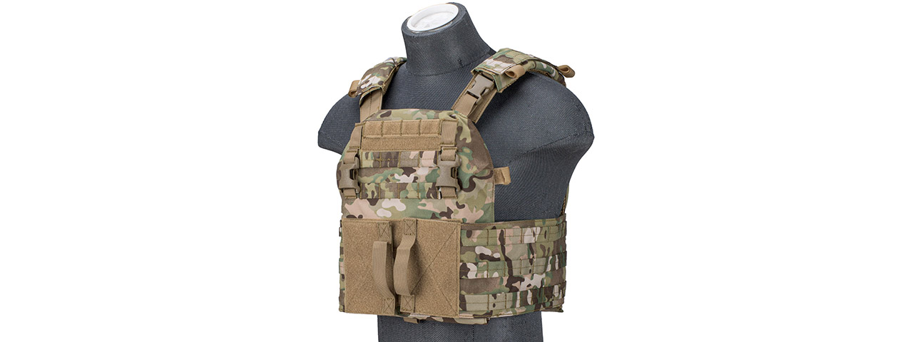 Lancer Tactical Quick Depart Plate Carrier (Color: Multi-Camo) - Click Image to Close