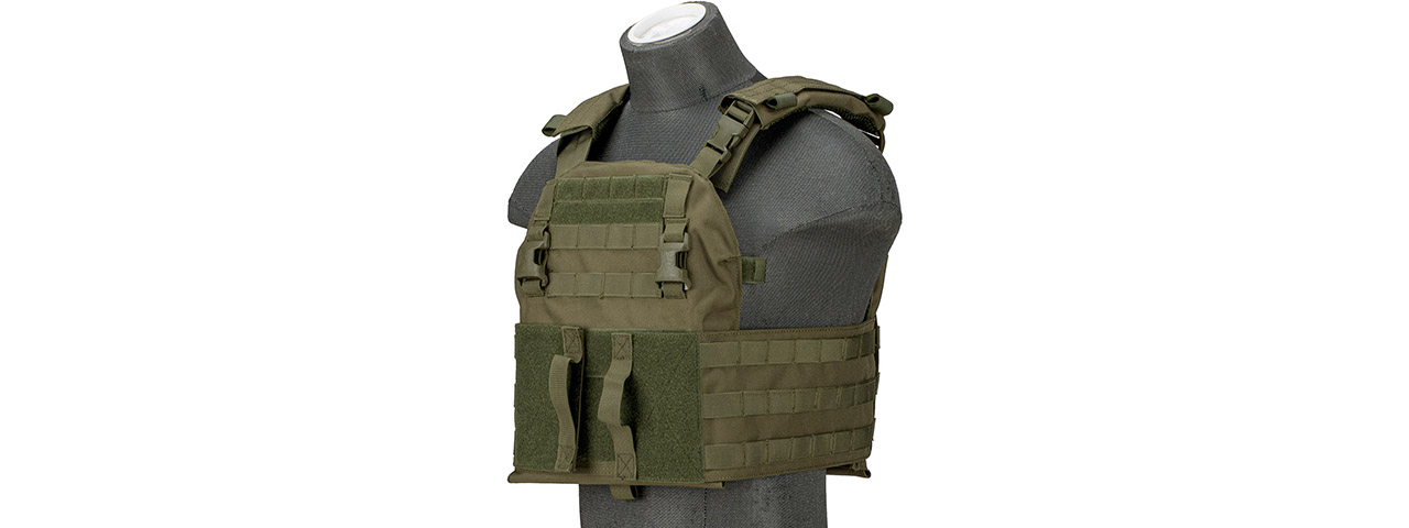 Lancer Tactical Quick Depart Plate Carrier (Color: OD Green) - Click Image to Close