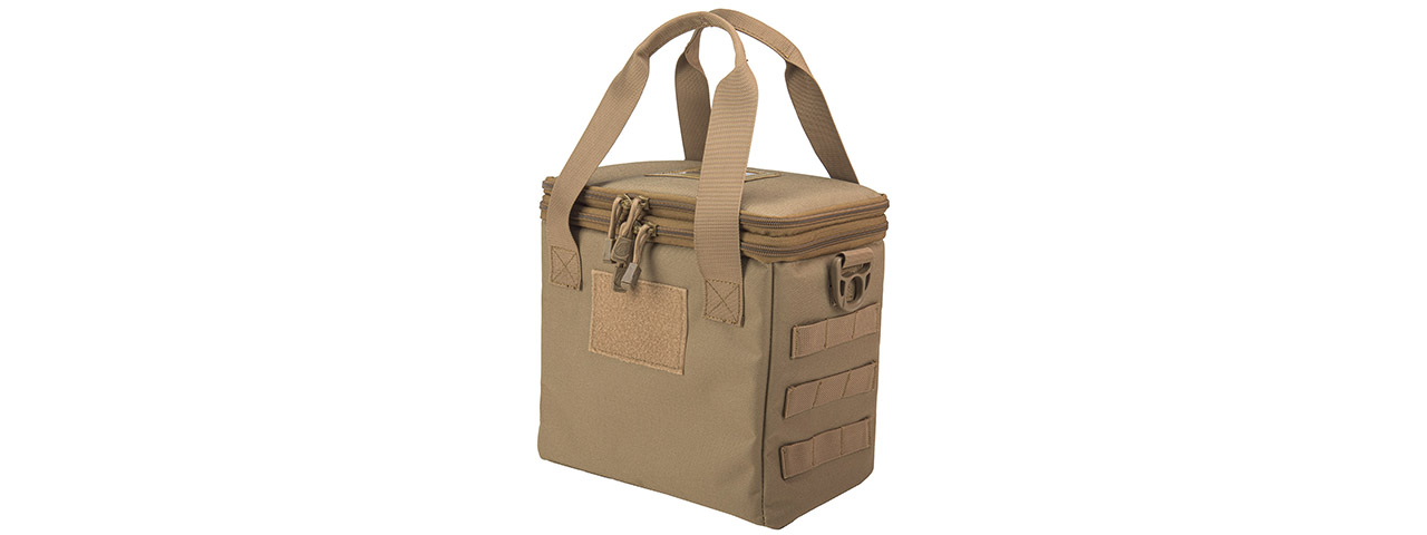 Lancer Tactical Nylon Pistol Range Bag (Color: Tan) - Click Image to Close