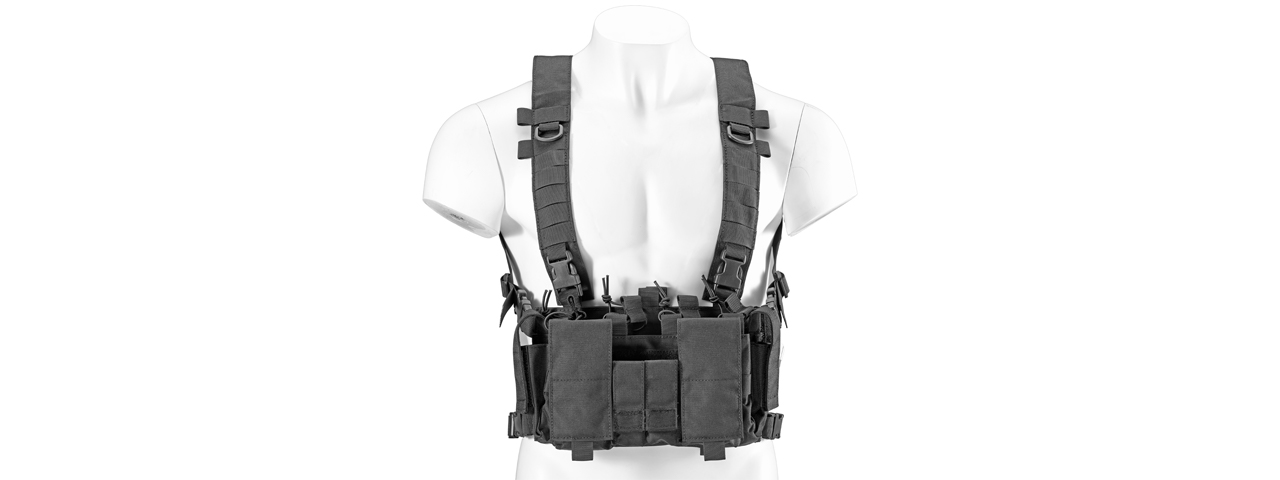 Lancer Tactical Buckle Up Lightweight Chest Rig (Color: Black) - Click Image to Close