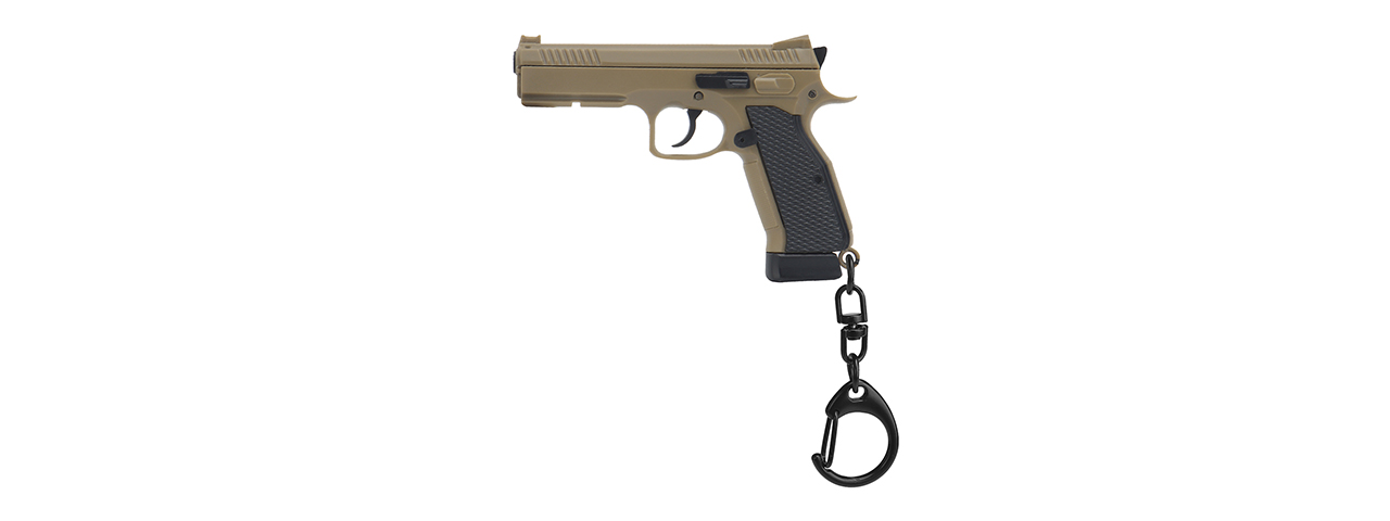 Tactical Detachable Mini Pistol Keychain (Color: Tan) - Click Image to Close