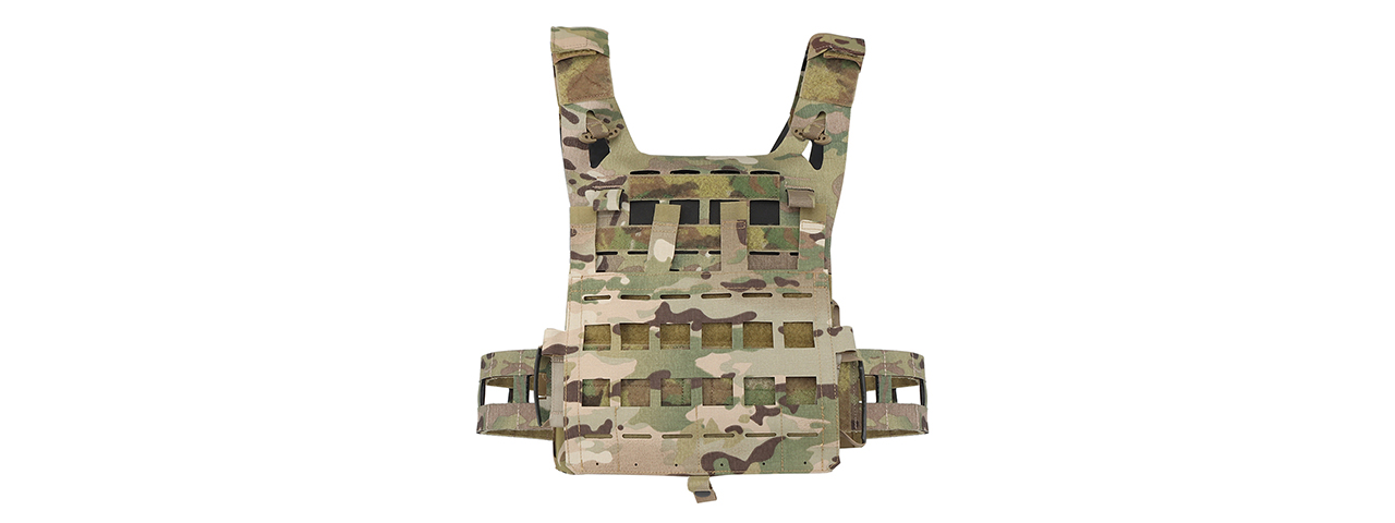 Lightweight SPC Laser Cut Tactical Vest (Color: Multi-Camo) - Click Image to Close
