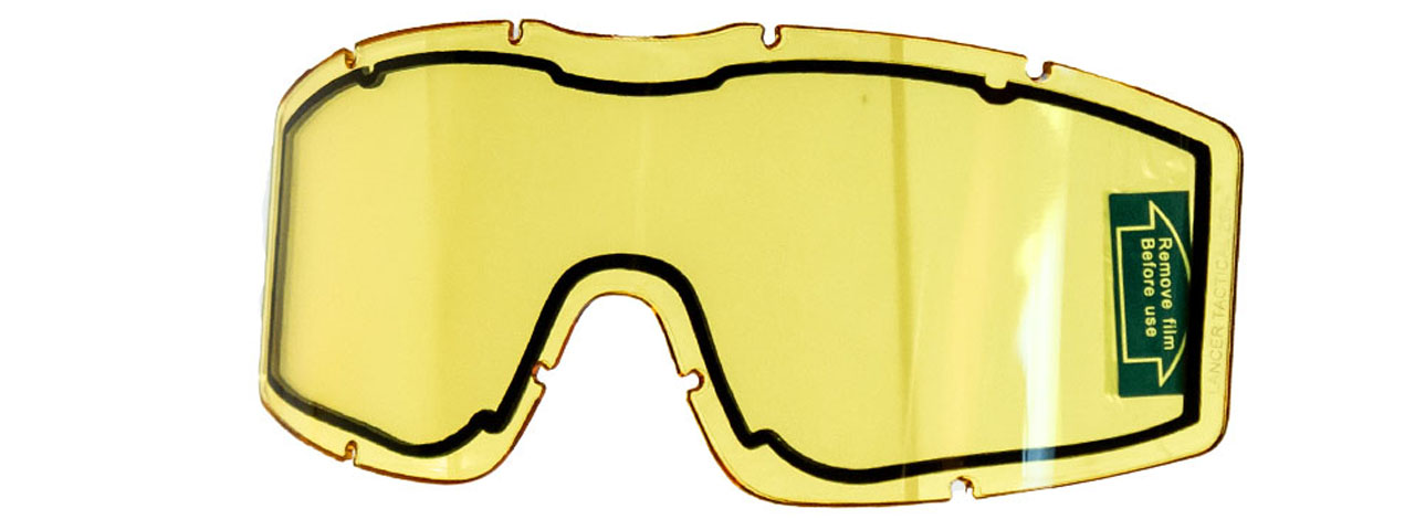 Lancer Tactical Double Pane Replacement Lens for CA-223 Goggles (Color: Yellow) - Click Image to Close