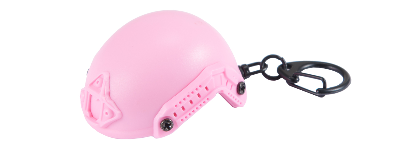 Tactical Detachable Mini Helmet Keychain Bottle Opener (Color: Pink) - Click Image to Close
