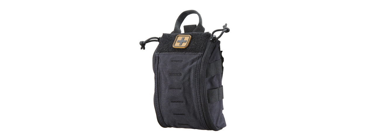 Lancer Tactical MOLLE Quick Response Medical Pouch (Color: Black) - Click Image to Close
