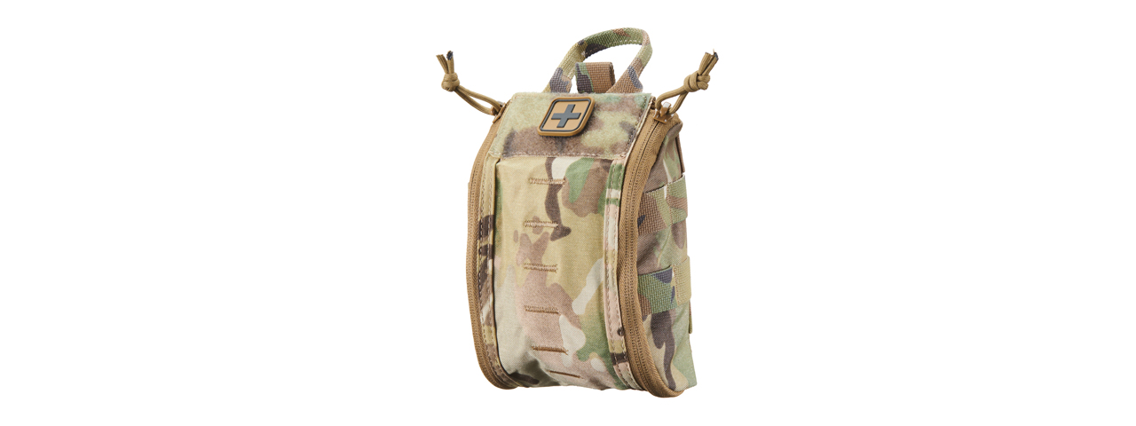Lancer Tactical MOLLE Quick Response Medical Pouch (Color: Multi-Camo) - Click Image to Close