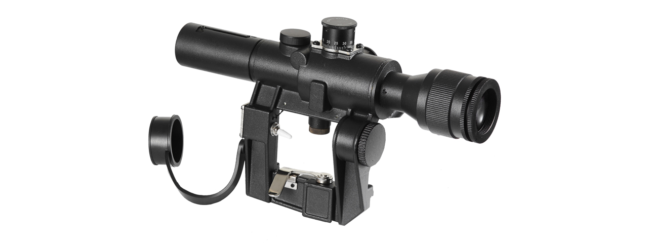 Illuminated 4x26 PSO-1 Scope for SVD Series Airsoft Rifles (Color: Black) - Click Image to Close