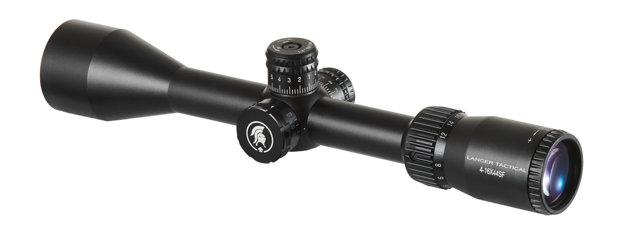 Lancer Tactical HP-1 4-16x44SF Rifle Scope (Color: Black) - Click Image to Close