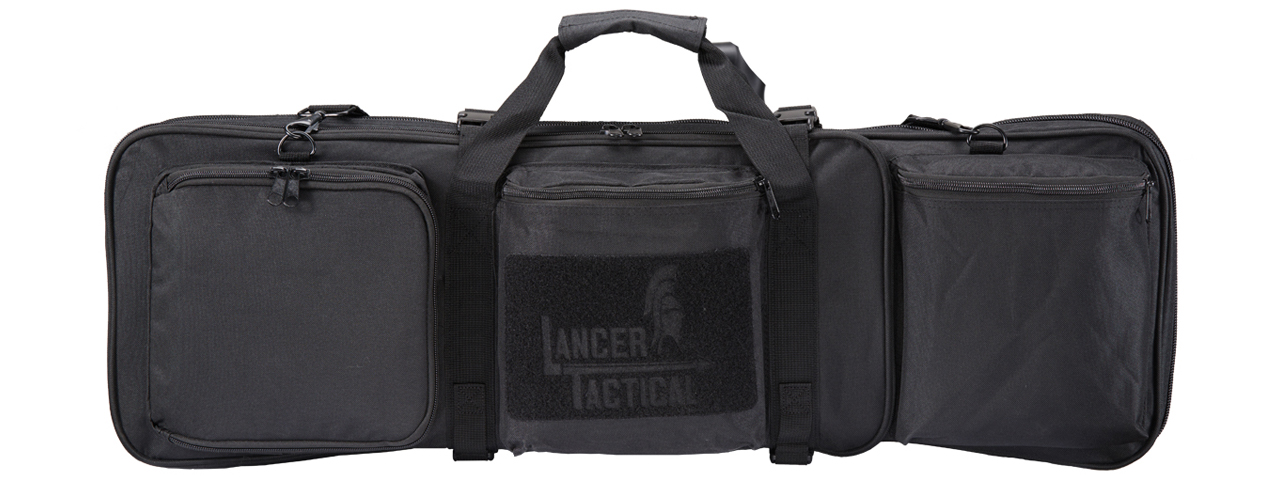 Lancer Tactical 1000D Nylon Polymer 32" Rifle Bag (Color: Black) - Click Image to Close