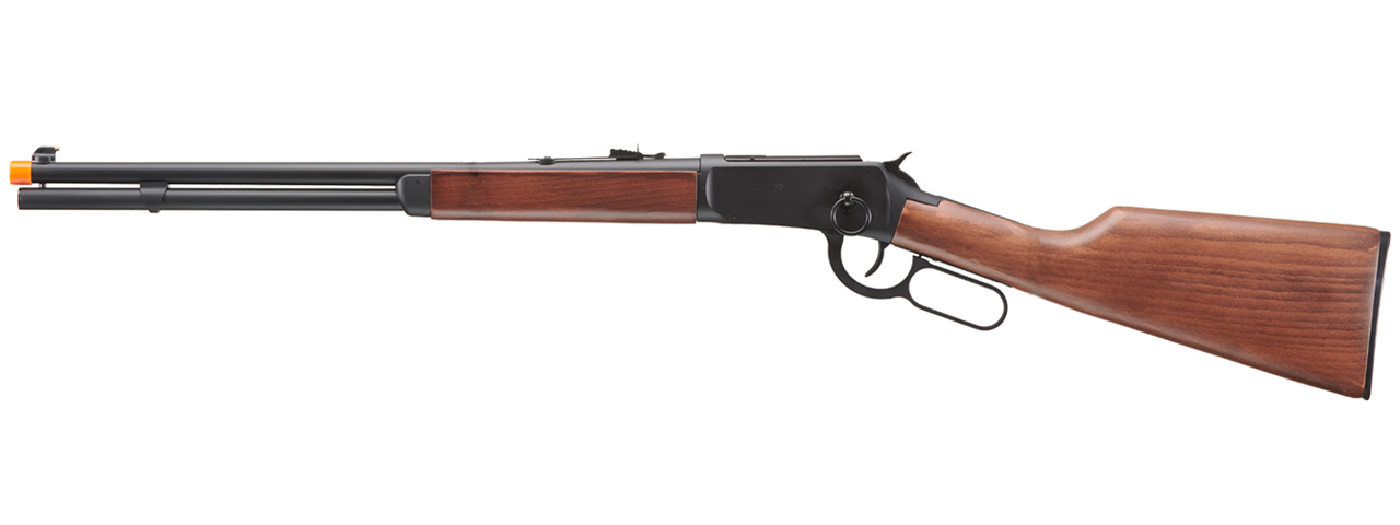 Double Bell M1894 CO2 Powered Lever Action Airsoft Rifle (Color: Black / Wood) - Click Image to Close