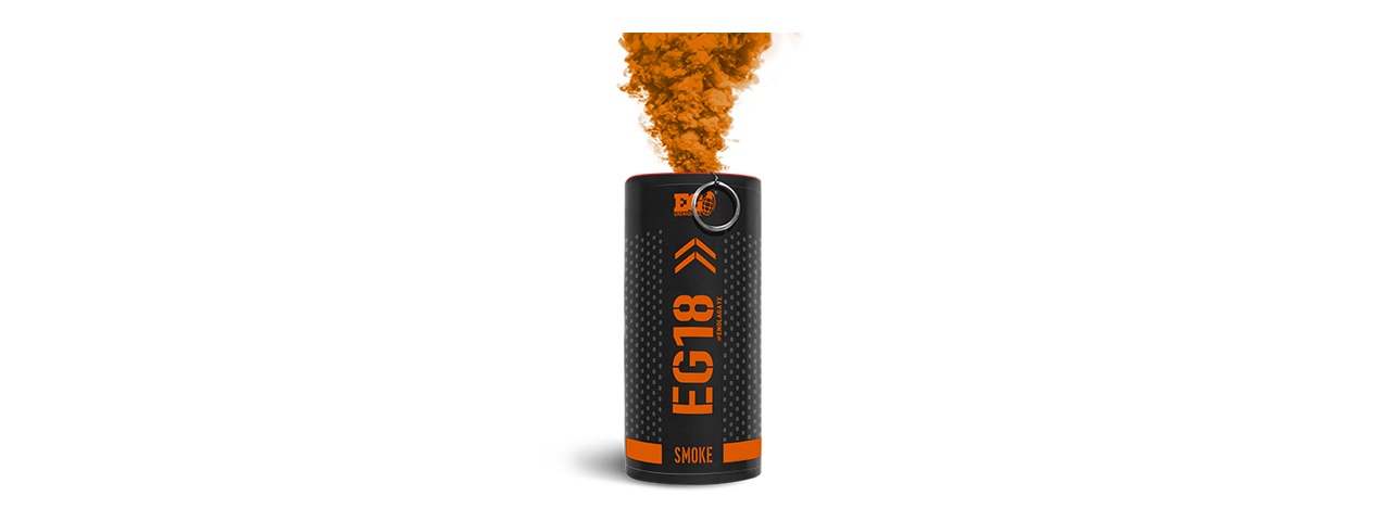 Enola Gaye EG18 High Output Airsoft Wire Pull Large Smoke Grenade (Color: Orange) - Click Image to Close