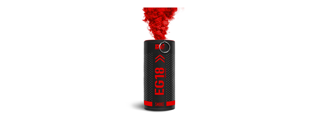 Enola Gaye Eg18 High Output Airsoft Wire Pull Large Smoke Grenade (Color: Red) - Click Image to Close