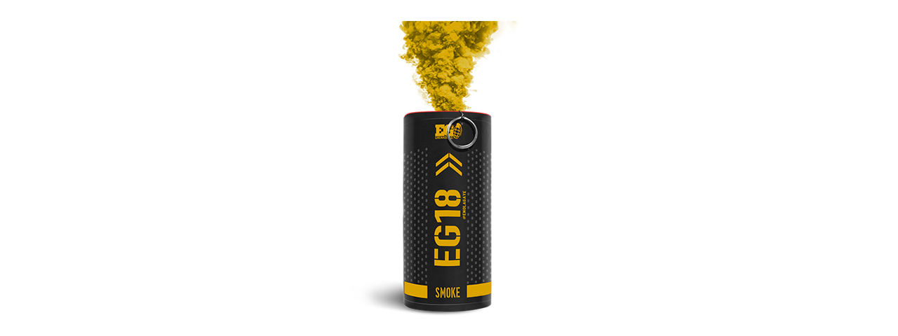 Enola Gaye EG18 High Output Airsoft Wire Pull Large Smoke Grenade (Color: Yellow) - Click Image to Close