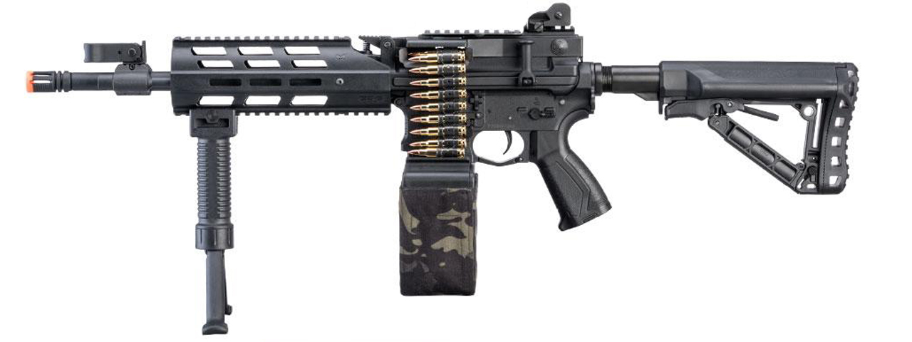 G&G CM16 Light Machine Gun Airsoft LMG AEG (Color: Black Stealth) - Click Image to Close