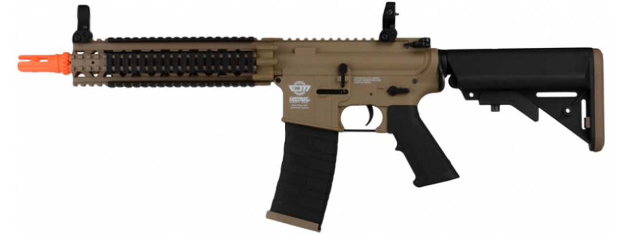 G&G COMBAT MACHINE M4 MK18 MOD1 DST AIRSOFT AEG RIFLE - TAN / BLACK - Click Image to Close