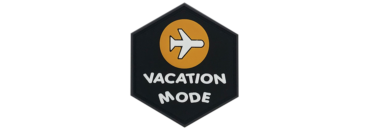 Hexagon PVC Patch Airplane Vacation Mode - Click Image to Close