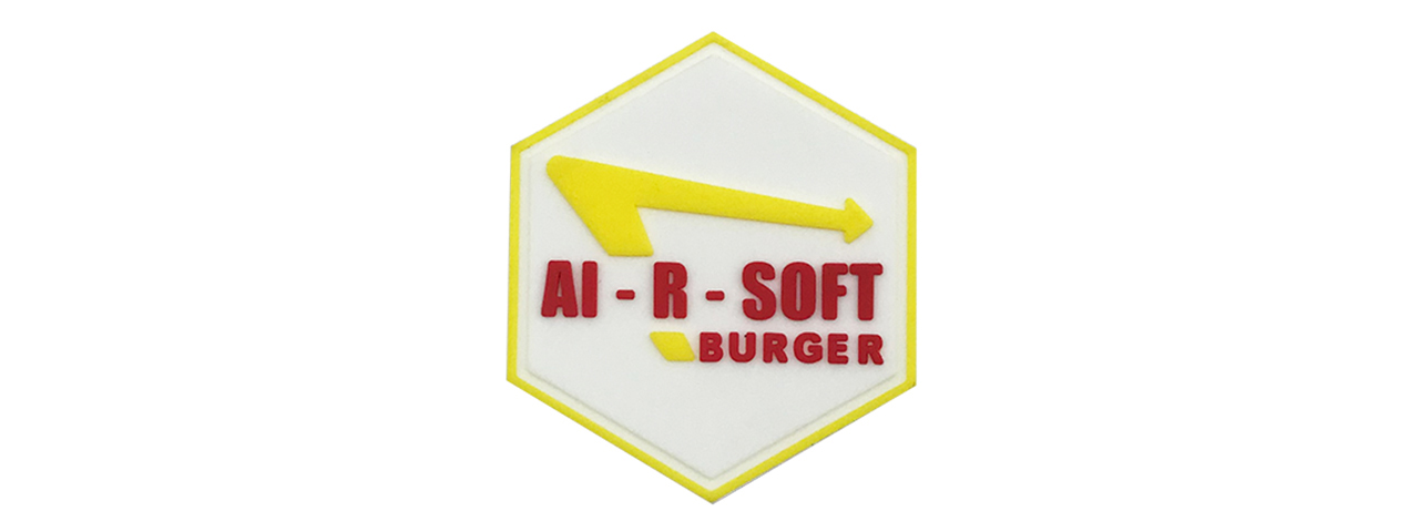 Hexagon PVC Patch Ai-R-Soft Burgers - Click Image to Close