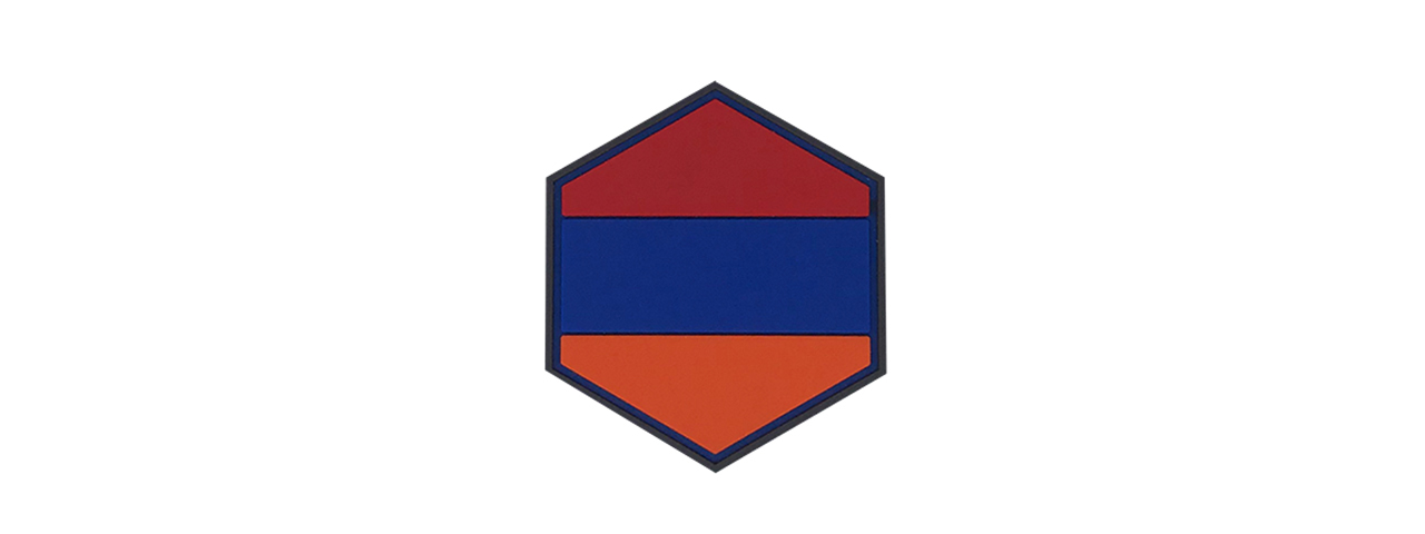 Hexagon PVC Patch Armenia Flag - Click Image to Close
