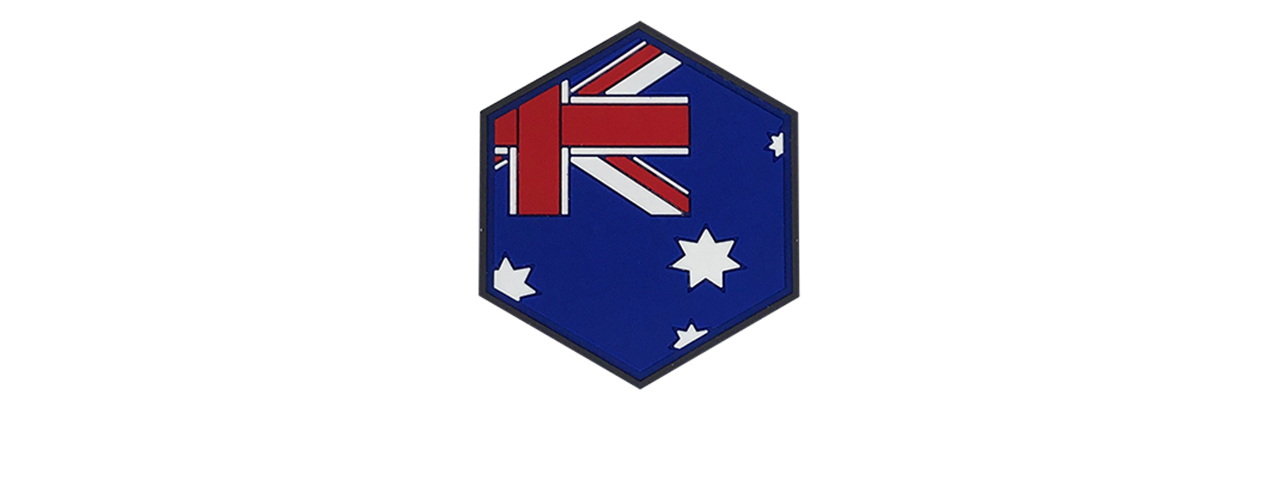 Hexagon PVC Patch Australia Flag - Click Image to Close