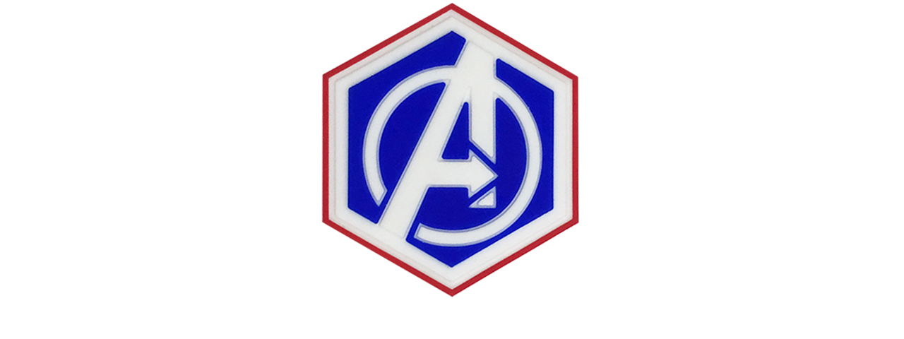 Hexagon PVC Patch Avengers Logo - Click Image to Close
