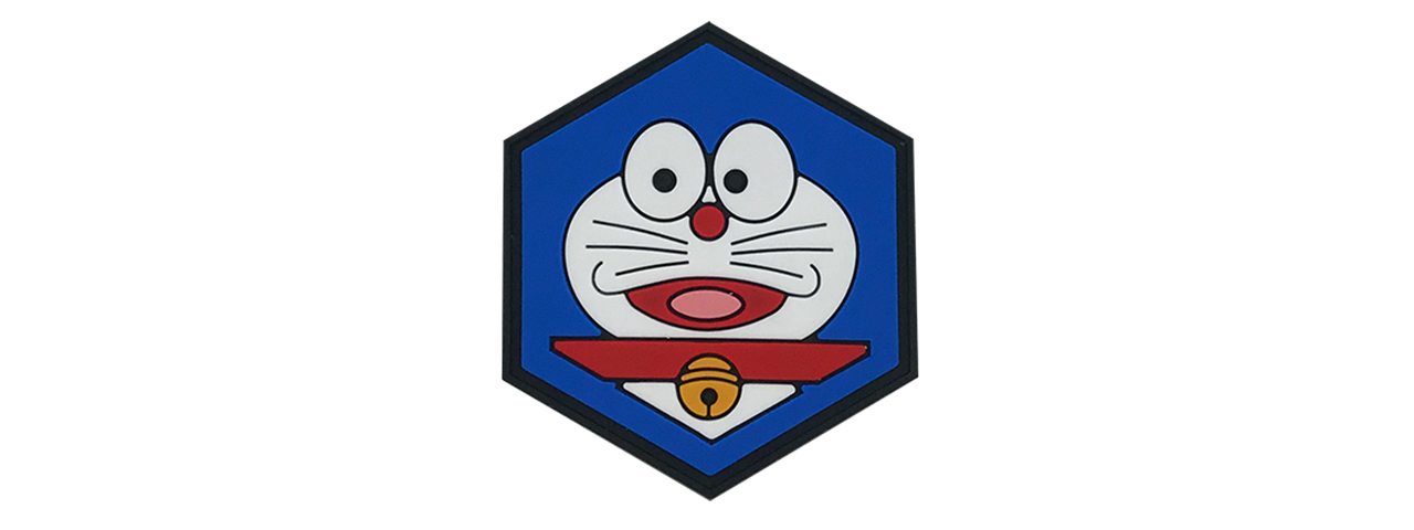 Hex PVC Patch Doraemon Cat - Click Image to Close