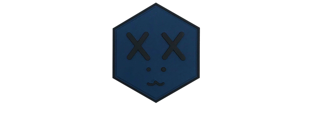 Hexagon PVC Patch Dead Face (Color: Dark) - Click Image to Close