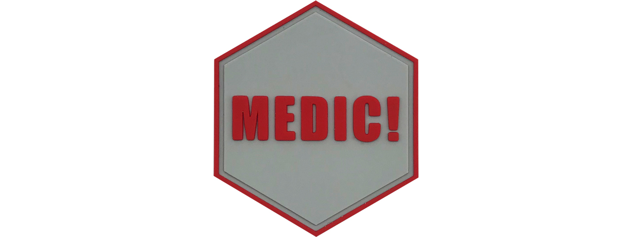 Hexagon PVC Patch "Medic!" - Click Image to Close
