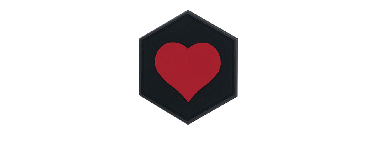 Hex PVC Patch "In a Relationship" Heart - Click Image to Close