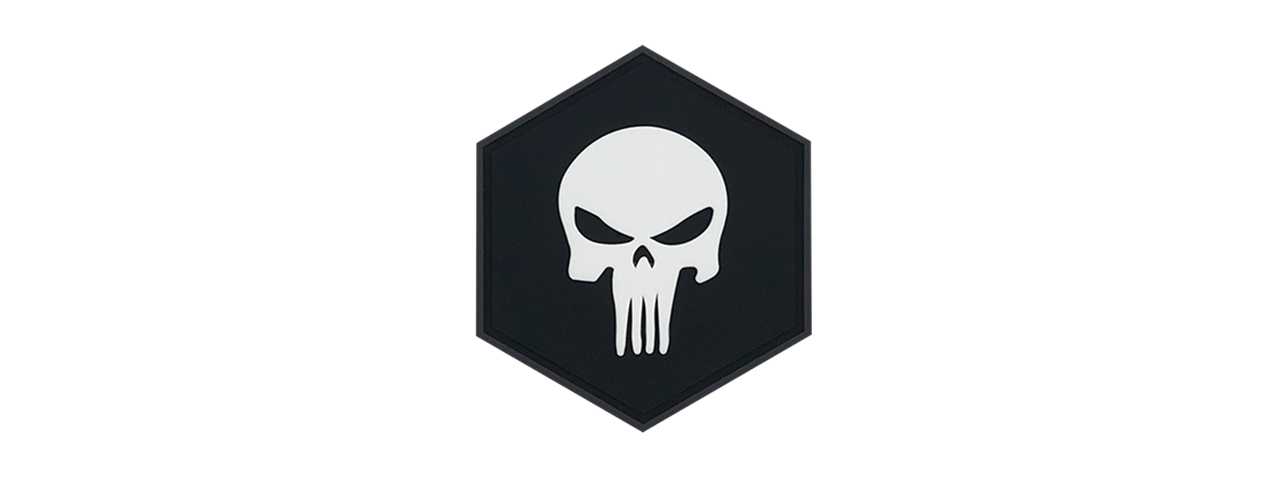 Hexagon PVC Patch Infidel Skull - Click Image to Close