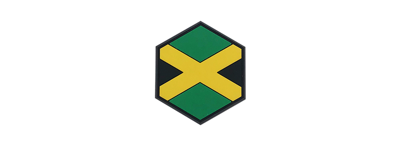 Hexagon PVC Patch Jamaica Flag - Click Image to Close