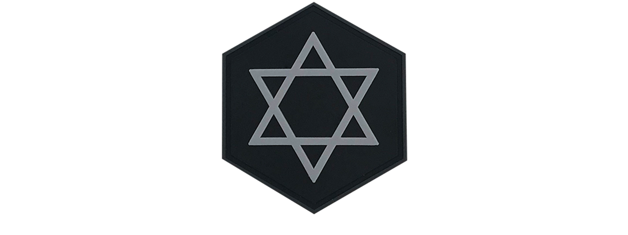 Hexagon PVC Patch Judaism - Click Image to Close