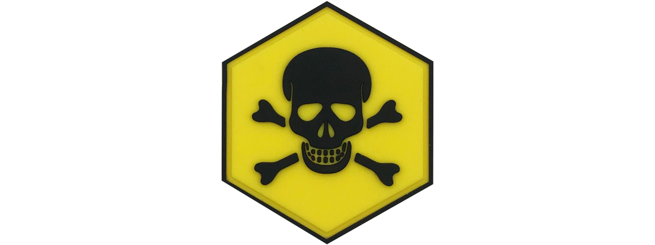 Hexagon PVC Patch Landmine Warning - Click Image to Close