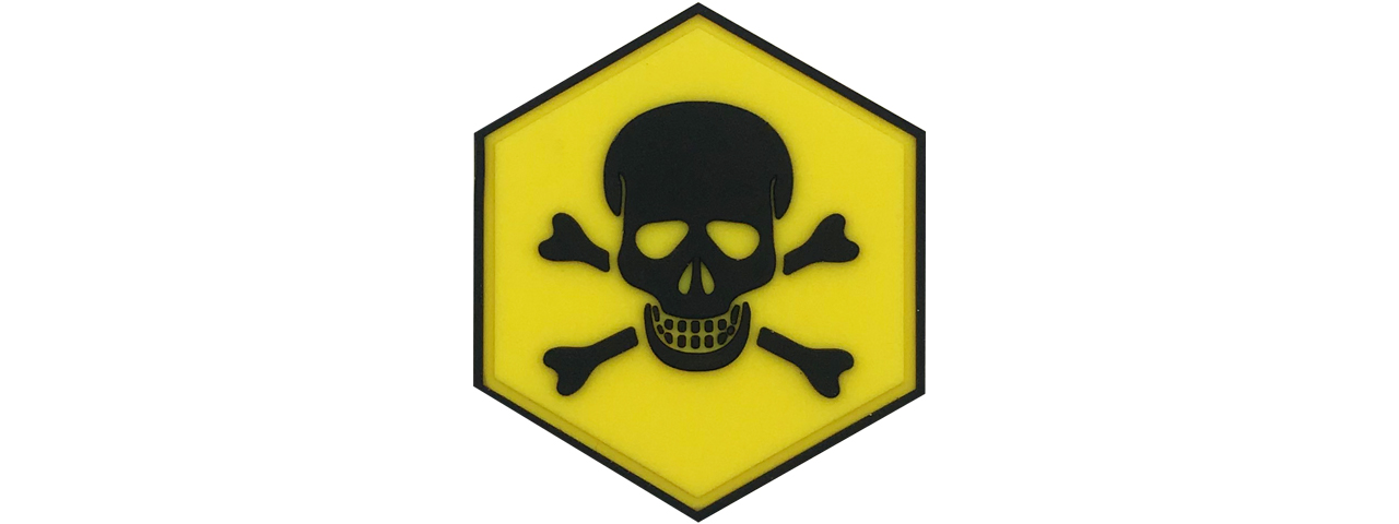 Hexagon PVC Patch Landmine Warning - Click Image to Close