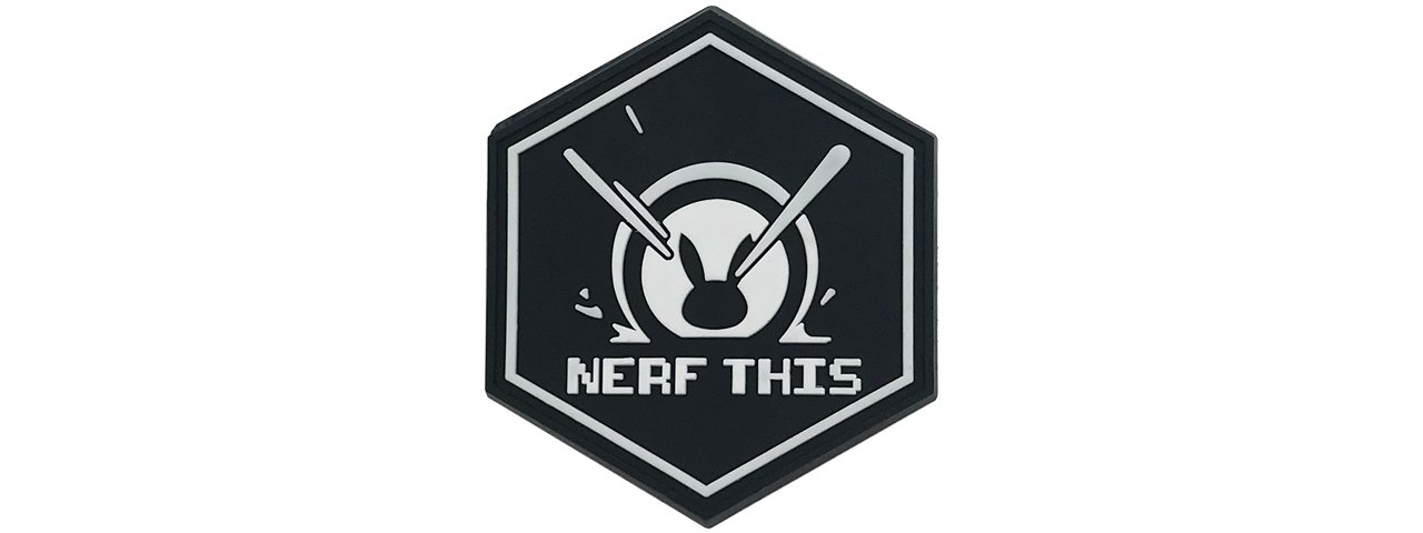 Hexagon PVC Patch D.VA "Nerf This" (Color: Black) - Click Image to Close