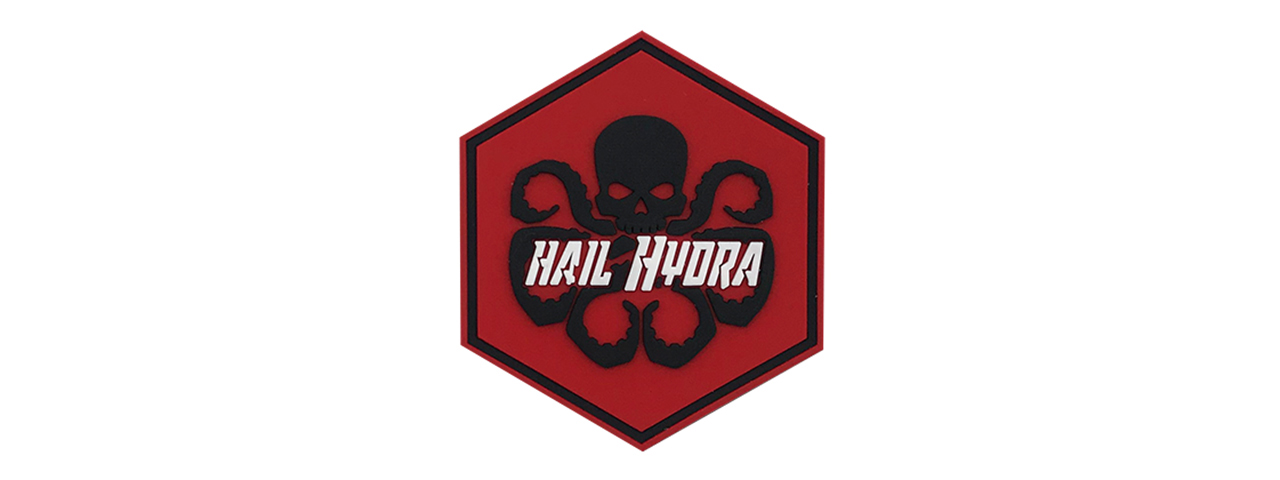 Hexagon PVC Patch Black Hail Hydra - Click Image to Close