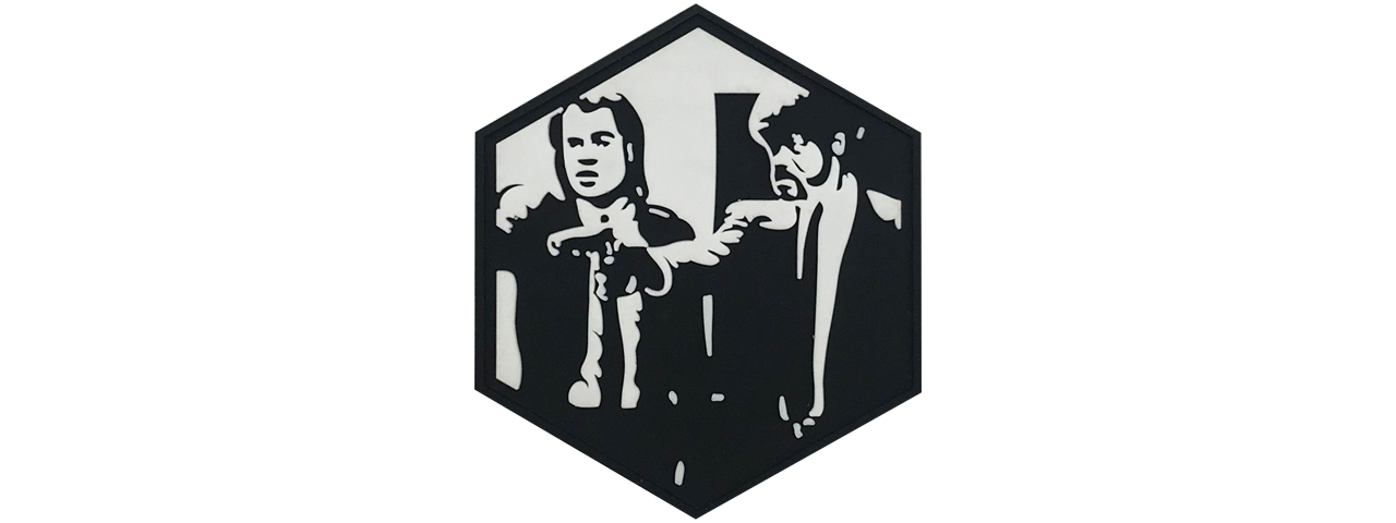 Hexagon PVC Patch Pulp Fiction - Click Image to Close