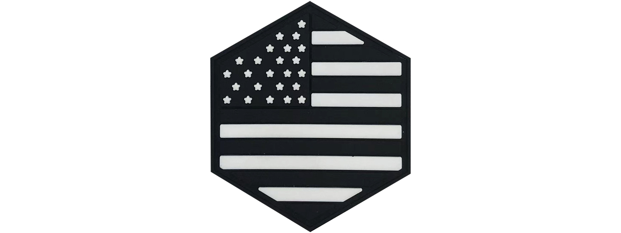 Hexagon PVC Patch USA S.W.A.T Flag - Click Image to Close